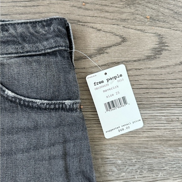 Free People Bailey Denim Mini Skirt - Size 25 - Maverick/Black - NWT - Picture 10 of 11